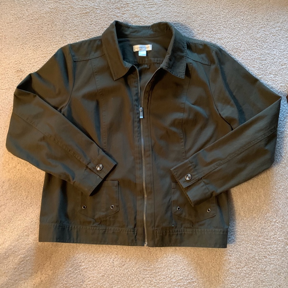 Christopher & Banks L Hunter Green Jacket